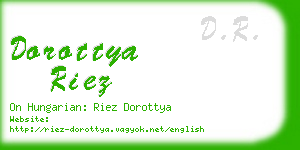 dorottya riez business card